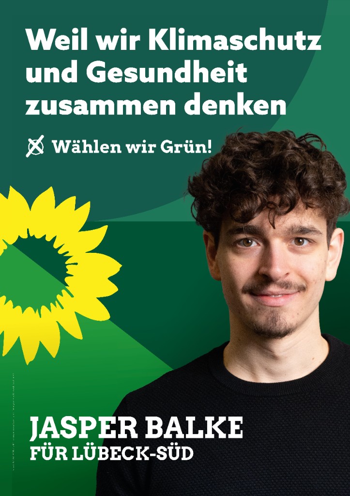 Wahlplakat von Jasper Balke zur Landtagswahl 2022