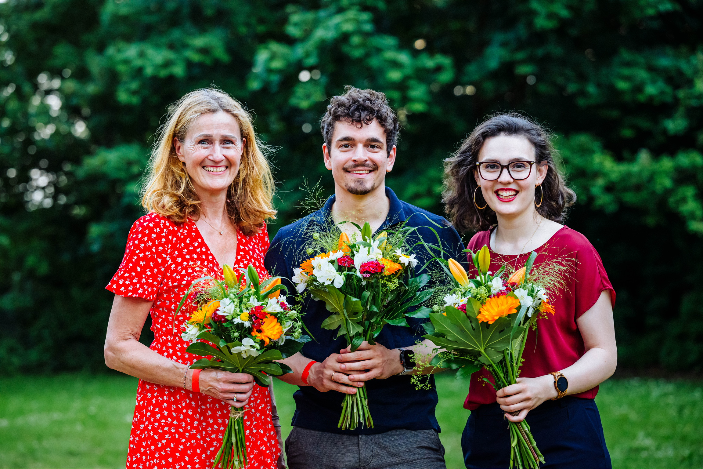 Jasper Balke mit Sophia Marie Pott und Dr. Silke Schneider nach der Wahlversammlung